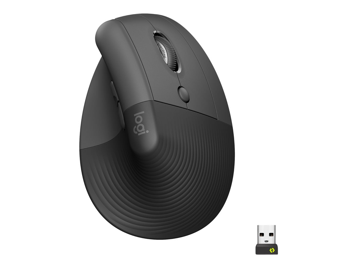 Logitech Lift Vertical Ergonomic Mouse - Vertical mouse - wireless Logitech Lift Vertical Ergonomic Mouse - Vertical mouse - wireless